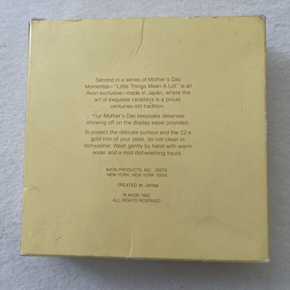VINTAGE AVON 1982 Mother’s Day‎ Mini Collectible Plate"Little Things Mean A Lot" - Picture 6 of 9